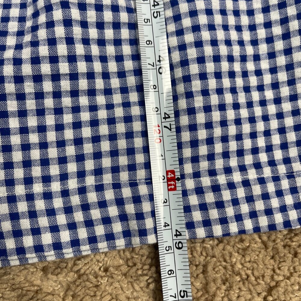 Old Navy Dress Womens L Blue Gingham Plaid Tiered Seersucker Maxi Cottagecore - Picture 5 of 10
